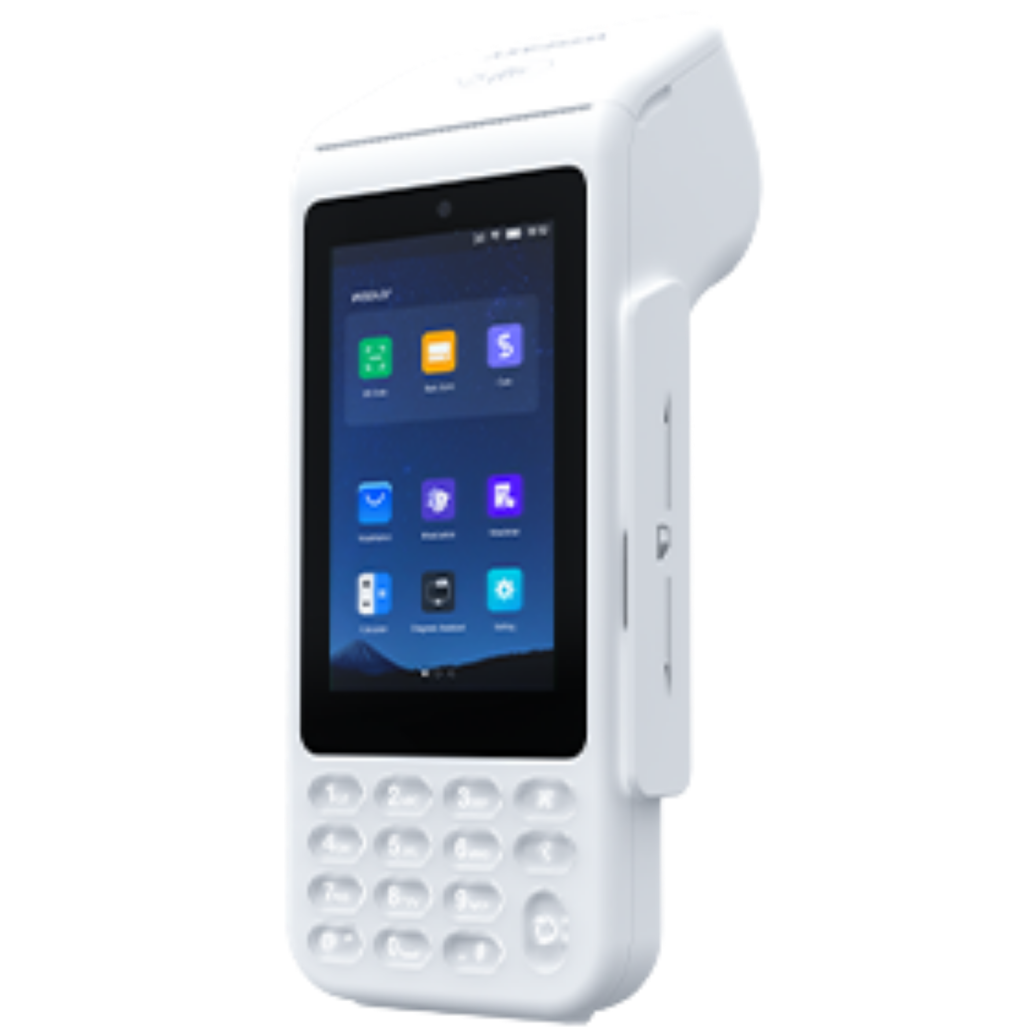 CodePay Wiseasy P5K Credit Card Terminal | Retail Payment Processing Solutions CodePay Wiseasy P5K standalone credit card terminal featuring a touchscreen display and physical keypad, providing reliable retail payment processing and merchant services.